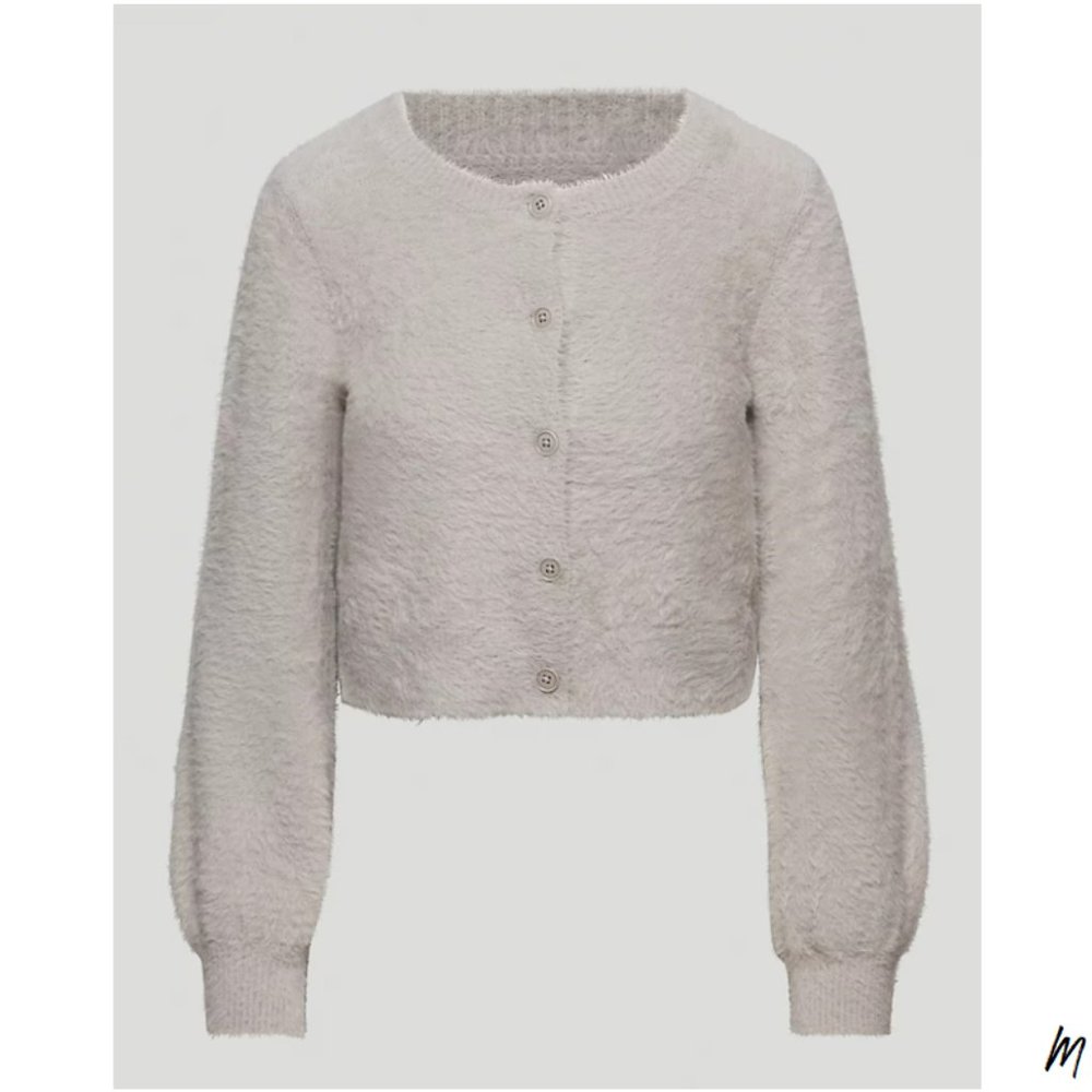 Aritzia Carmen Cardigan Opal Grey